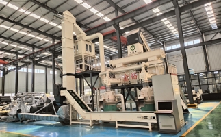 時產(chǎn)1噸的木屑顆粒機生產(chǎn)線